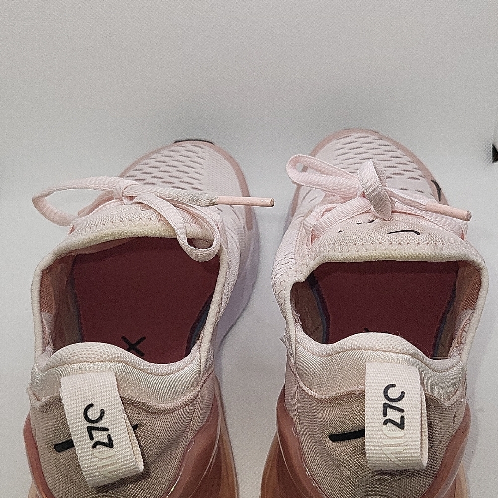 Nike Pink and White Air Max 270 Sneakers (Rare Color) - Picture 8 of 14